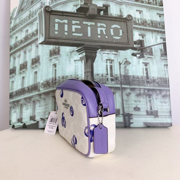 Coach CR176 Mini Jamie Camera Bag In Signature Canvas With Blueberry - Picture 3 of 5